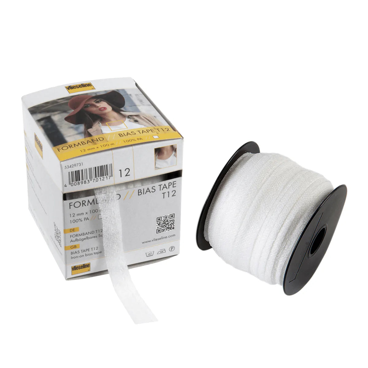 Fusible Bias Stay Tape by Vlieseline - White Sewing Stabilizer for Quilting, Dressmaking & DIY Projects