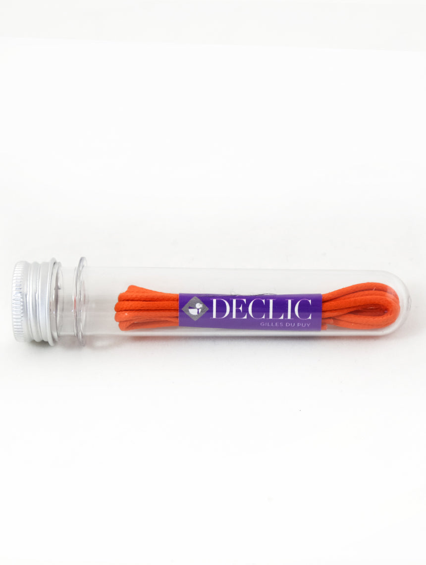 DÉCLIC Orange Shoelaces - Premium Cotton Laces for Sneakers, Boots & Casual Shoes - Perfect for Running, Hiking & Everyday Wear