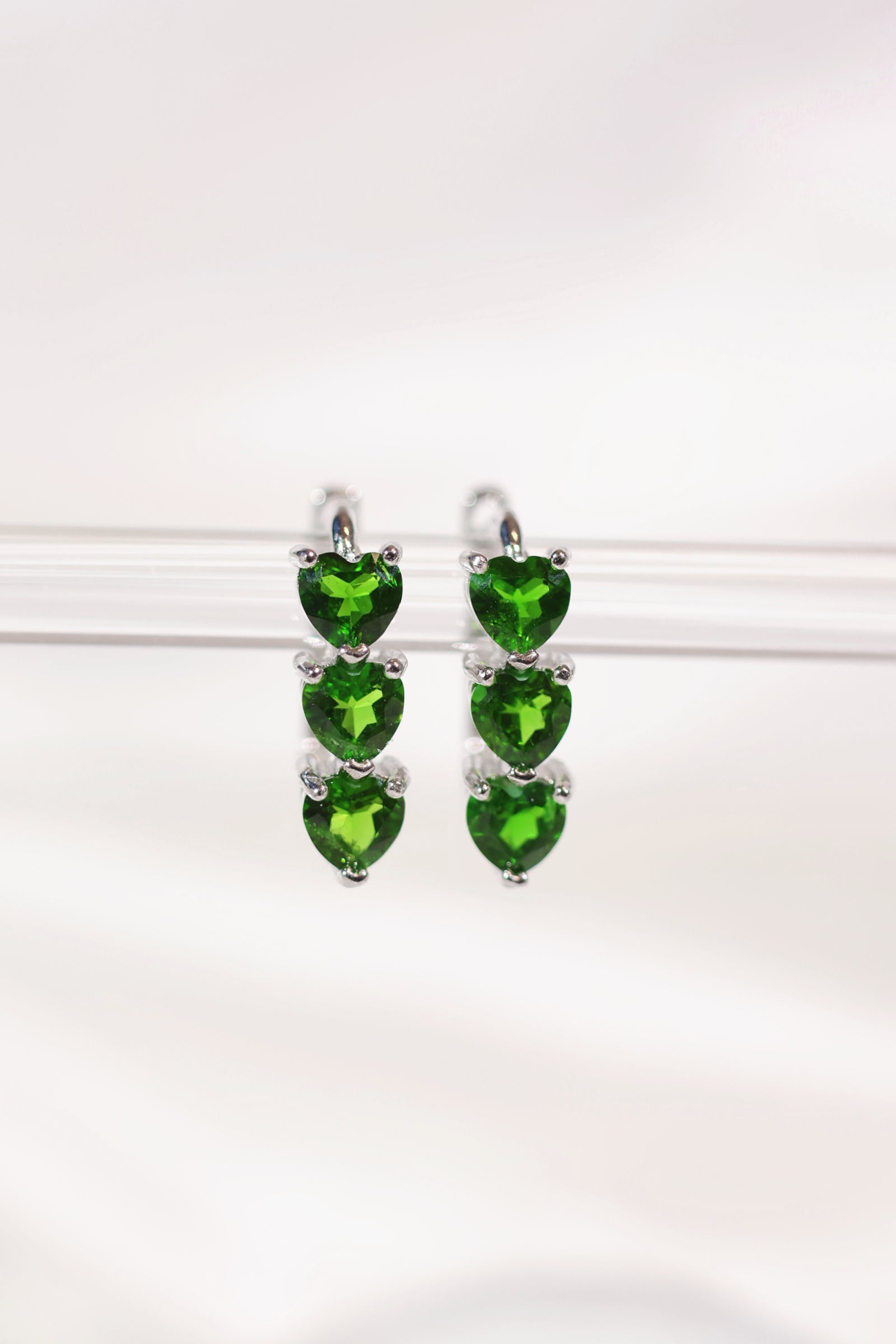 Natural Green Diopside Stud Earrings for Women | Handmade Sterling Silver Jewelry | Perfect for Weddings, Parties & Everyday Wear