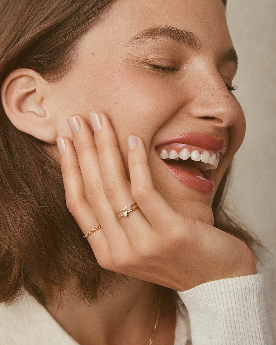 14K Gold Amour Ring for Women - Dainty & Elegant Stackable Band - Perfect for Valentine's Day, Anniversary & Everyday Wear