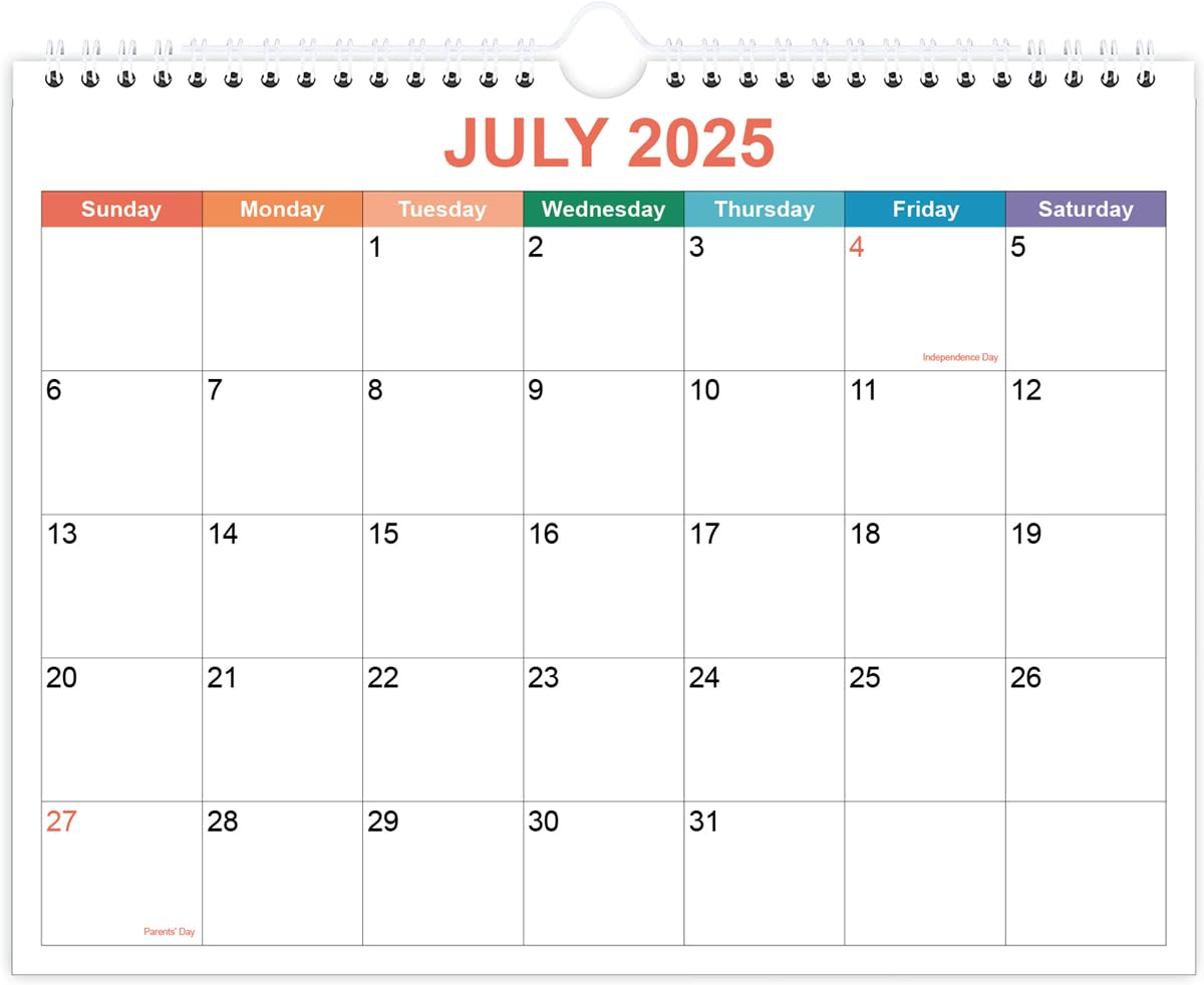 2025-2026 Wall Calendar | 18-Month Planner from July 2025 to December 2026 | Premium Thick Paper with Twin-Wire Binding & Hanging Hook | 8.5