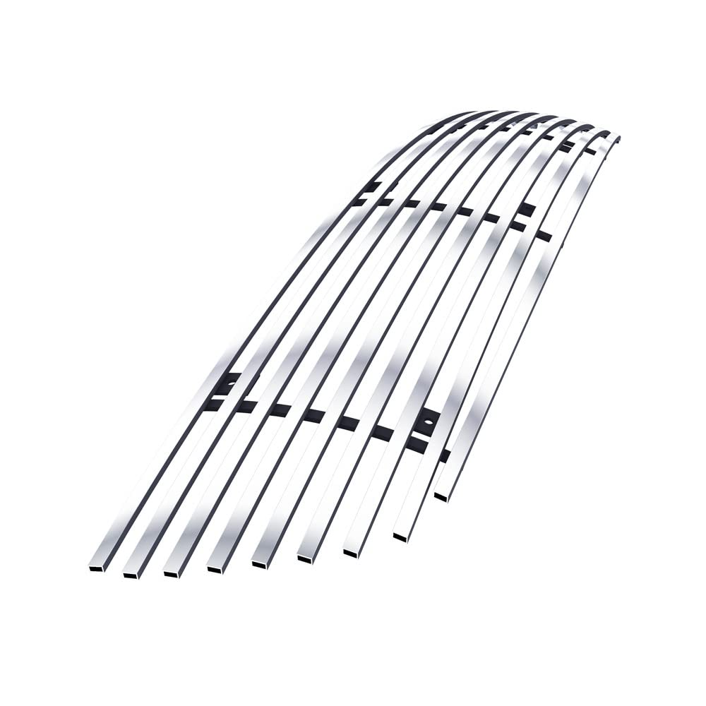 APS 8x6 Billet Grille Insert Compatible with Dodge Charger 2015-2022 (SXT Models) - Stainless Steel Chrome Main Upper Grille D66344S - Upgrade Your Charger's Front End Style for Street & Show Car Appearance