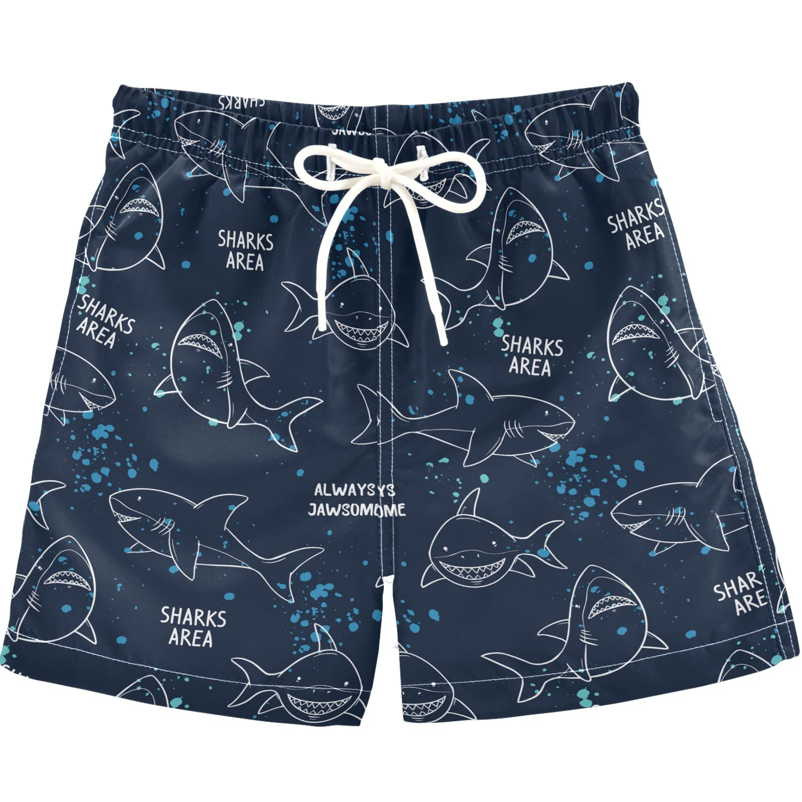 Shark Swim Trunks for Boys - Toddler Bathing Suits for Pool & Beach
