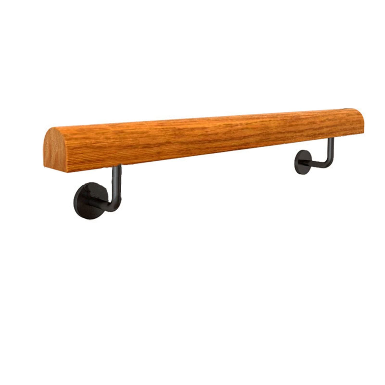 Non-Slip Stair Handrail - 15ft Wall Mounted Stair Railing with Wood Balusters for Indoor/Outdoor Use - Easy Installation for Homes & Commercial Buildings - Perfect for Staircase Safety in Houses, Offices & Public Spaces