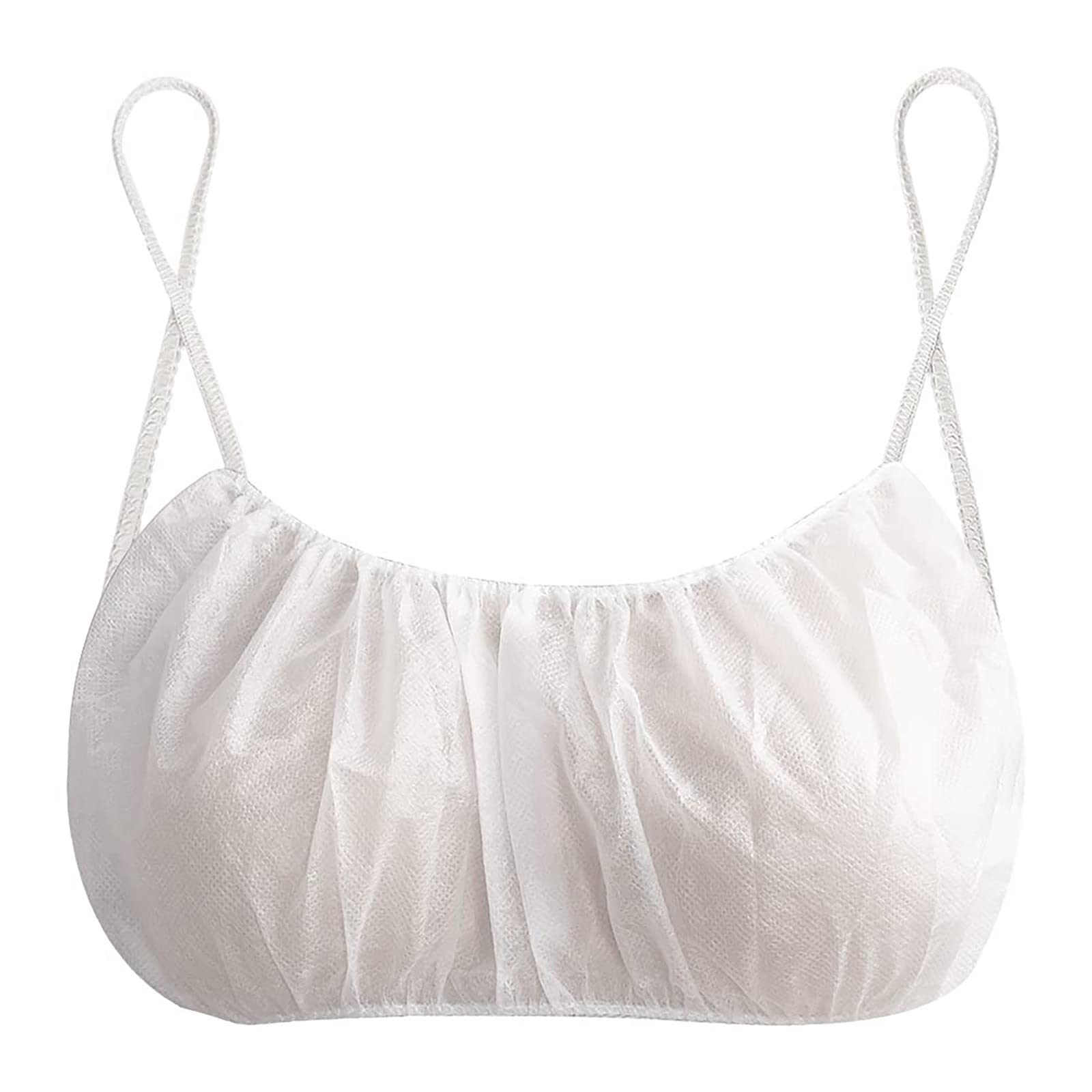 Disposable Women's Bras - 100 Pack Soft Comfortable Spa & Post-Surgery Tops - Breathable Disposable Underwear for Women - Perfect for Travel, Hospital, and Salon Use