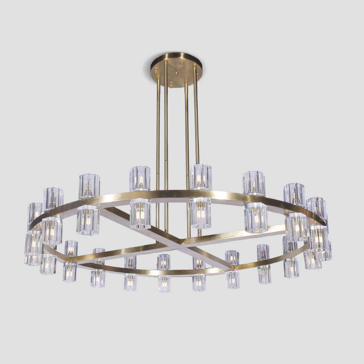 Elegant Aurora 1-Tier Round Chandelier 50