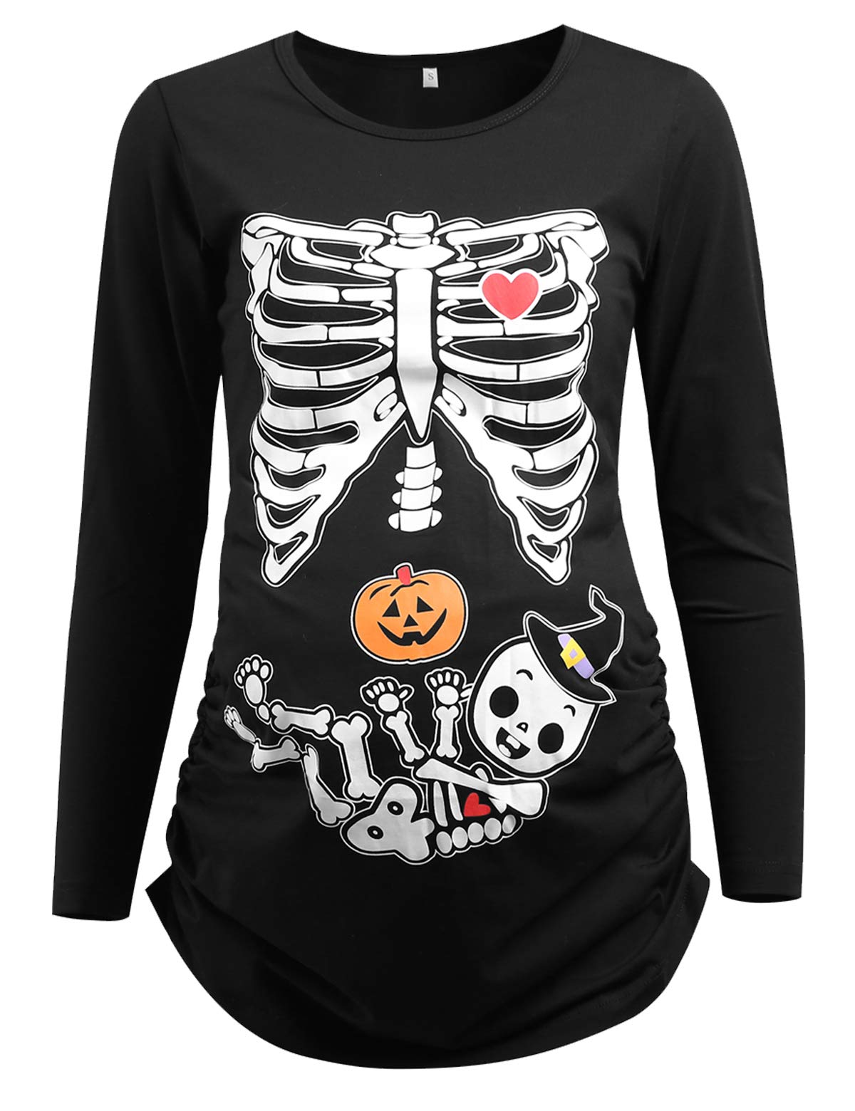 Women's Maternity Halloween T-Shirt - Comfortable Pregnancy Costume Top for Halloween Parties & Photo Shoots