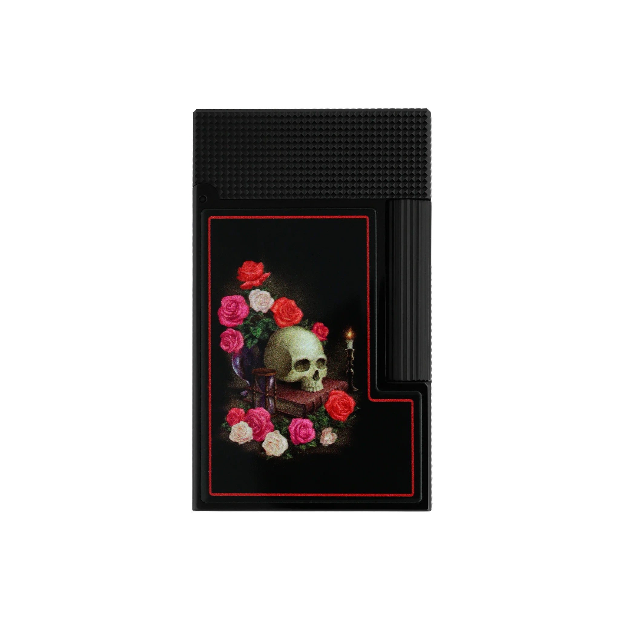 S.T. Dupont Momento Mori Ligne 2 Black Flint Lighter - Premium Luxury Butane Lighter for Cigars, Cigarettes & Collectors | Perfect for Gifting, Special Occasions & Everyday Elegance