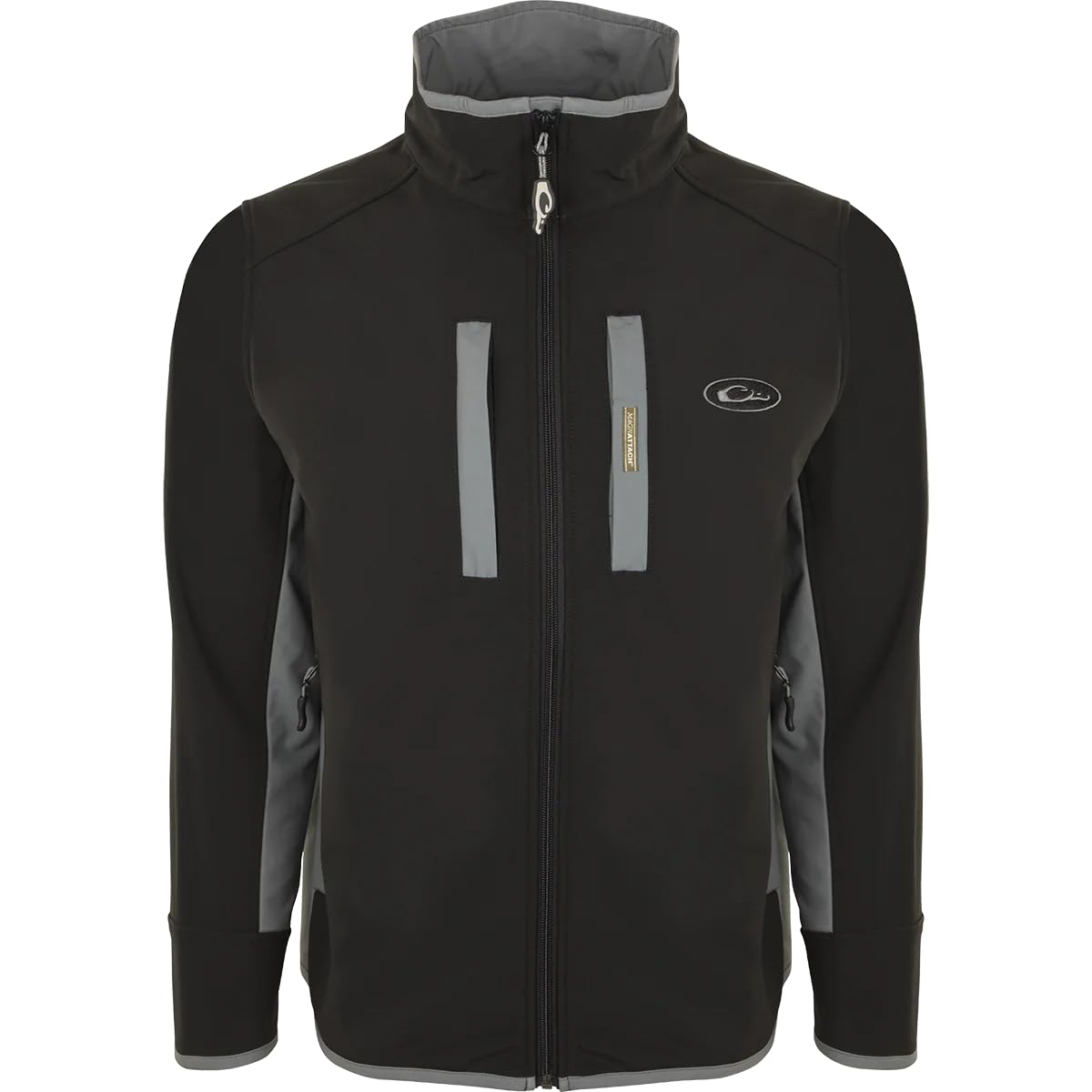 Drake Waterfowl Men's Windproof Waterproof Hunting Jacket - Charcoal Black XXL - Lightweight Insulated Outdoor Coat for Cold Weather Hunting & Fishing