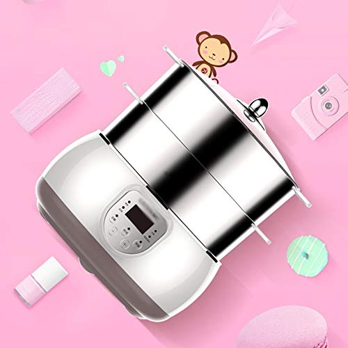 Mini Double-Layer Electric Steamer - Automatic Stainless Steel Food Warmer for Healthy Cooking | Perfect for Home, Office & Meal Prep
