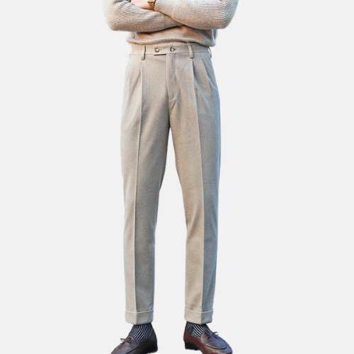 Paris Gentleman Trousers for Men - Classic Slim Fit Dress Pants for Business, Office & Formal Occasions