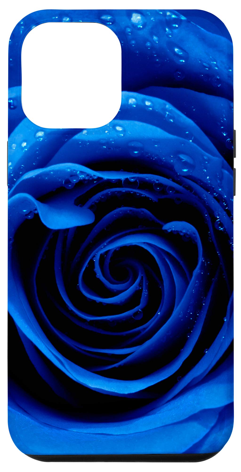 iPhone 12 Pro Max Case - Blue Rose Floral Design, Shockproof Protective Cover with Precise Cutouts | Perfect Gift for Women, Birthday, Anniversary & Valentine's Day