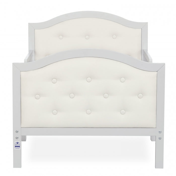 Dream On Me Zinnia Faux Leather Fabric Toddler Bed - Soft & Durable Toddler Bed for Kids Room, Nursery or Daycare - Perfect Transition from Crib to Big Kid Bed