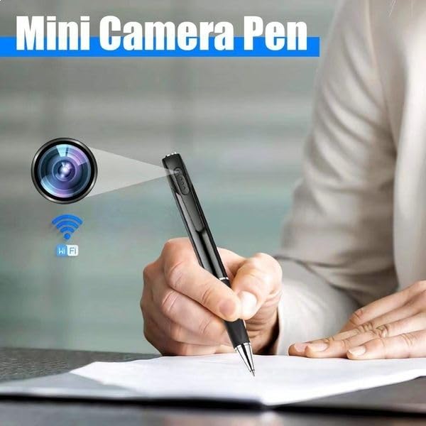 WiFi Spy Pen Camera - Full HD 1080P Video Recording with P2P Connectivity & Audio - Discreet Hidden Camera for Home Security, Office Monitoring, and Secret Investigations