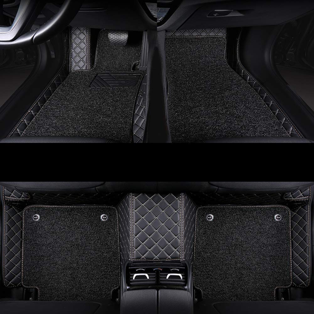 RR-YRN Custom Fit Car Floor Mats for Renault Koleo 2017-2020 - Premium Black Car Carpets & Interior Accessories - All-Weather Protection & Easy Cleaning for Daily Commute & Road Trips