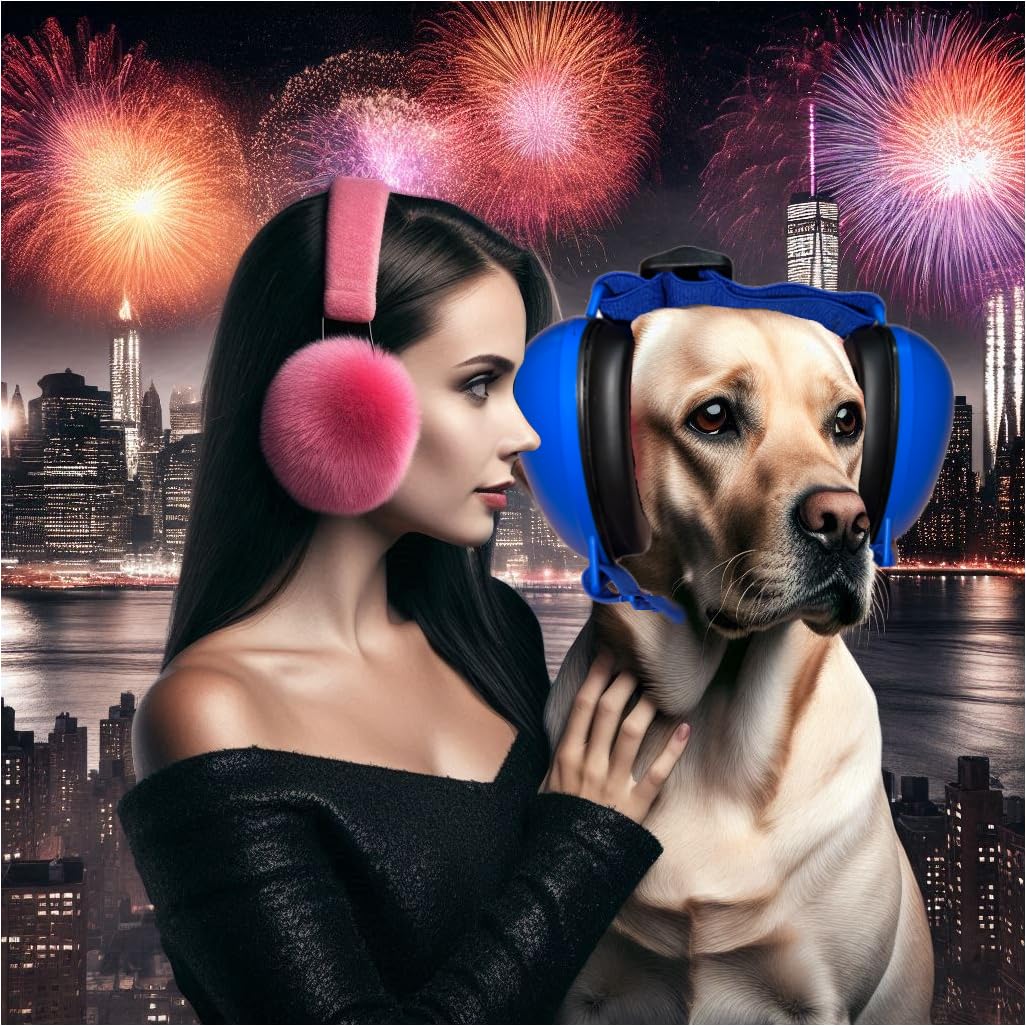 Noise Cancelling Headphones for Dogs - Ear Muffs for Noise Protection, Anxiety Relief During Fireworks & Thunderstorms (Perfect for Travel, Grooming & Vet Visits)