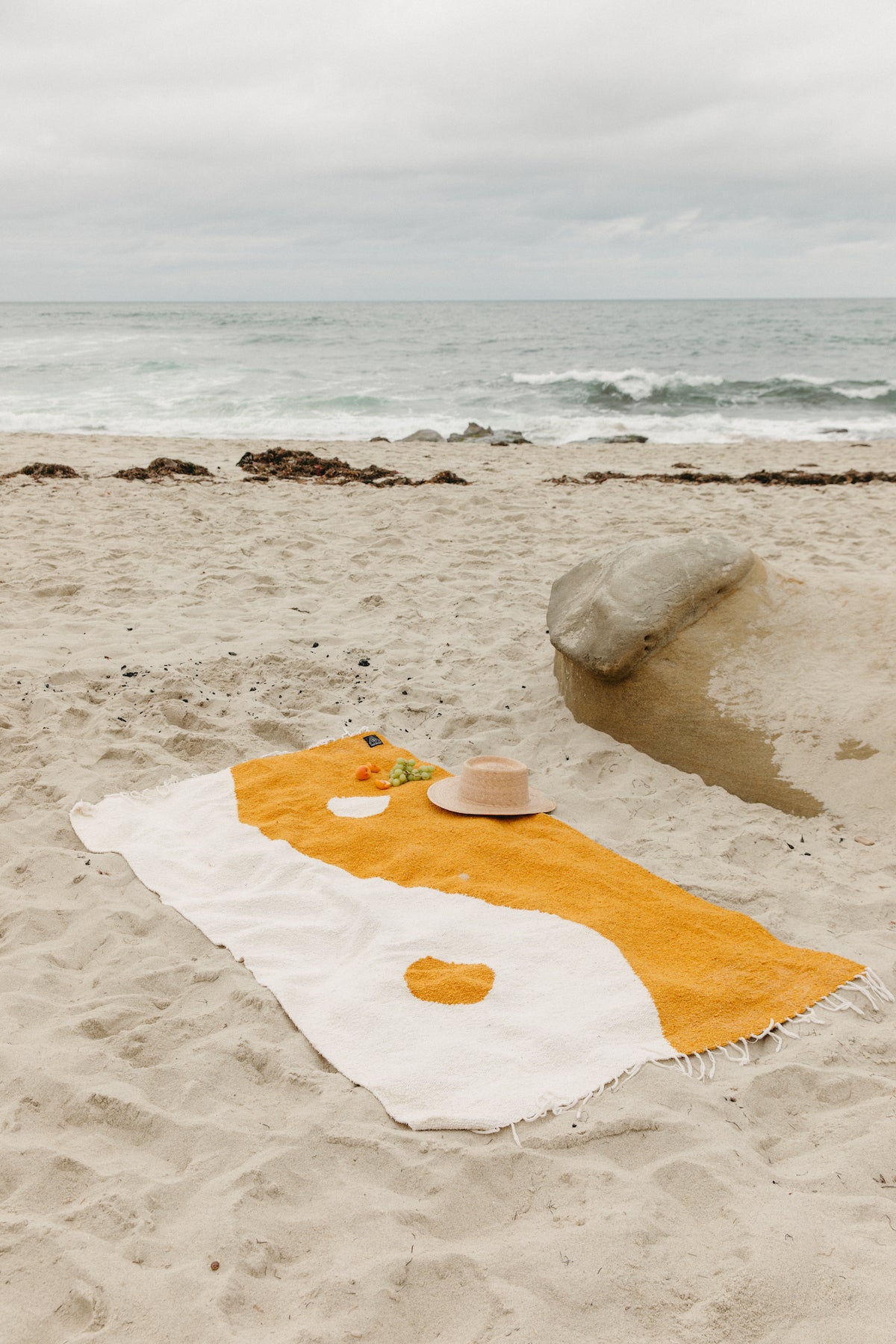 Yin Yang Mexican Beach Blanket - Large Waterproof Sandproof Picnic Mat for Beach, Park, Camping & Outdoor Activities