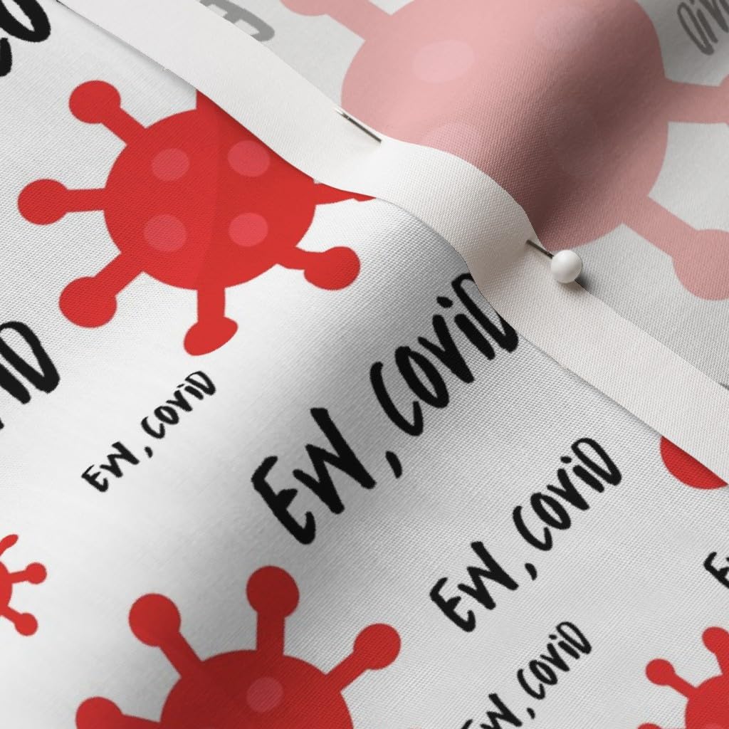 Virus Joke Novelty Printed Cotton Poplin Fabric by The Yard - Perfect for Sewing, Quilting, Dresses & DIY Crafts | Spoonflower Premium Fabric for Apparel & Home Decor Projects