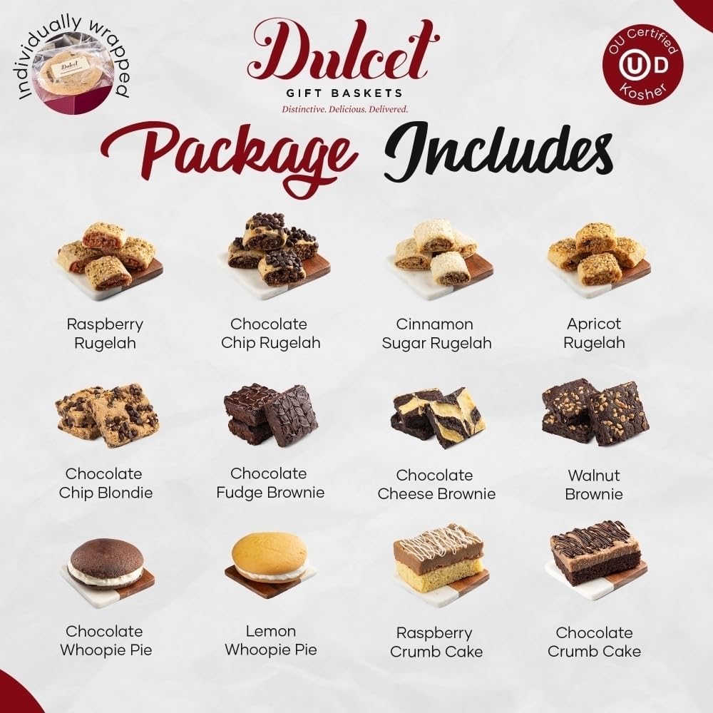 Dulcet Gift Baskets - Grand Signature Bakery Gift Basket with Fresh Baked Treats | Perfect Holiday Gift for Men, Women, Families & Corporate Clients | Ideal for Parties, Office Events & Client Appreciation