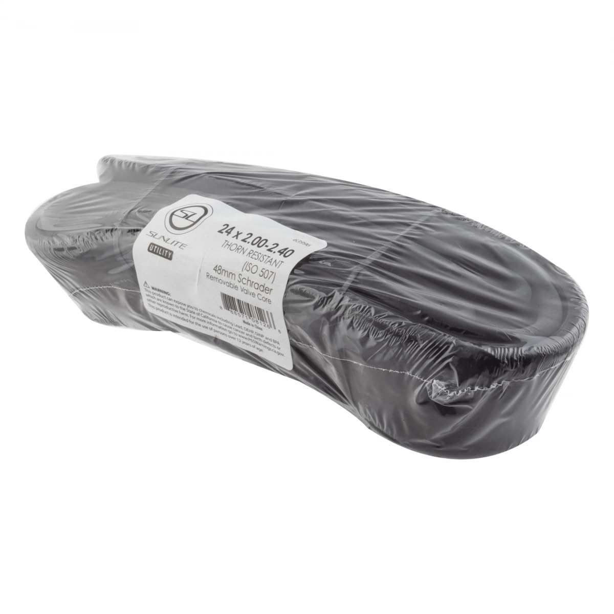 **SUNLITE Utili-T Thorn-Resistant Schrader Valve Tube 24x2.00-2.40 SV 48mm Smooth Removable - Ideal for Bikes, E-Bikes, and Scooters**