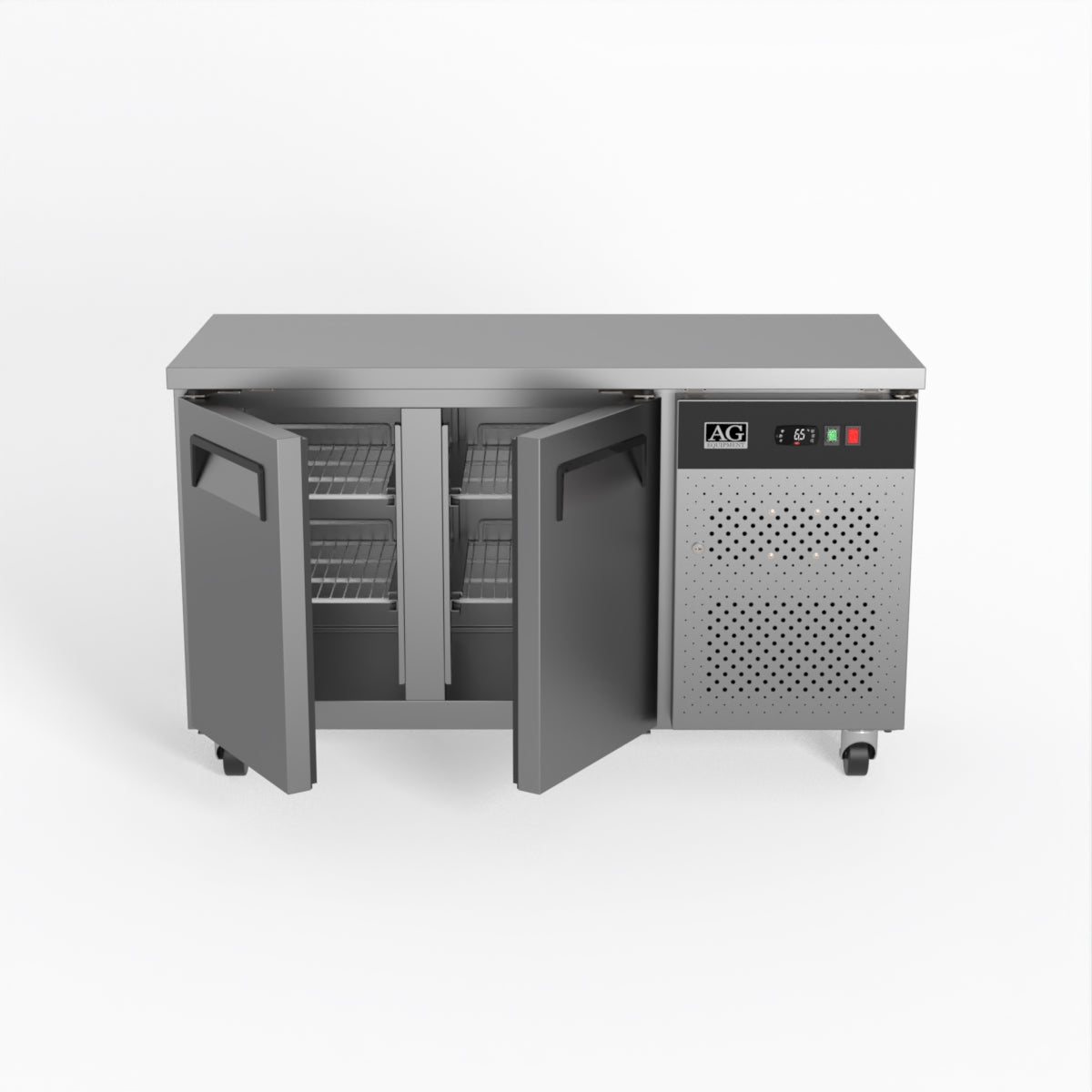 AG 2-Door Commercial Worktop Freezer with Under Bench Design - 600mm Depth for Restaurants, Cafes & Catering Businesses