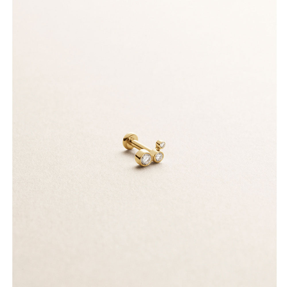 14k Yellow Gold MBF Coco Labret Lip Ring - Dainty & Elegant Lip Jewelry for Everyday Wear or Special Occasions