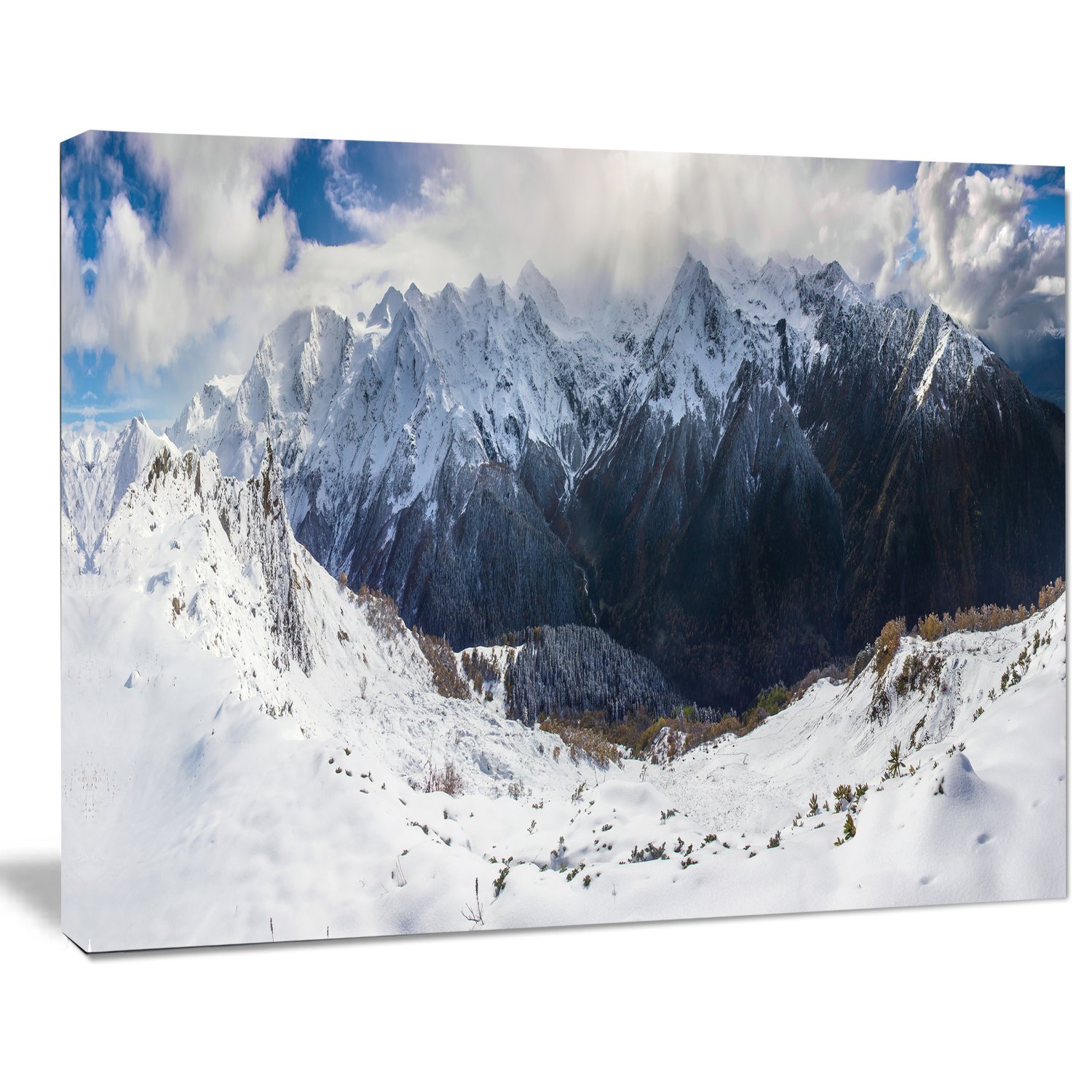 Winter Mountain in Svaneti - Stunning Landscape Photography Canvas Print - Perfect for Home & Office Wall Decor