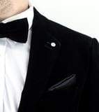 Cavani Sicily Black Velvet Slim Fit Blazer for Men | Formal & Evening Wear | Wedding, Party & Special Occasion Outfit
