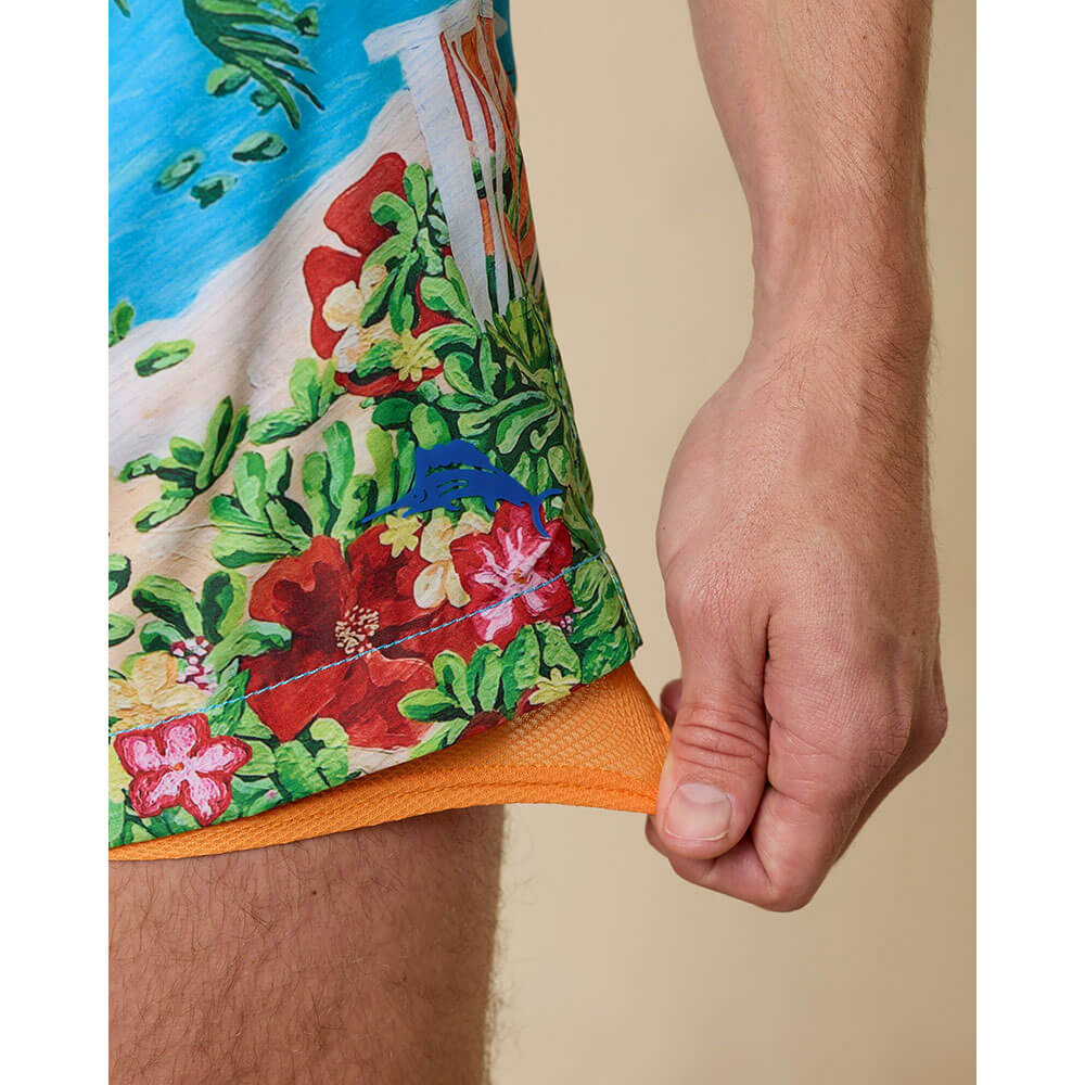 Tommy Bahama 6 Inch Artist Series Rialto Coastal Comforts Swim Trunks for Men - Quick Dry Beach Shorts with UPF Protection | Perfect for Swimming, Vacation & Summer Outdoor Activities