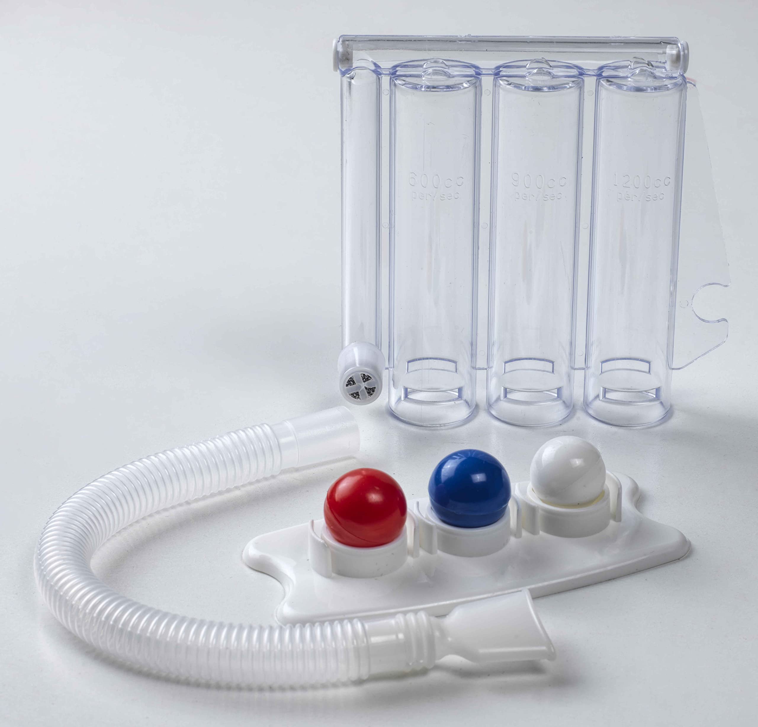 Deep Breathing Exercise Device for Lung Capacity - Portable Respiratory Trainer with Mouthpiece - Improve Breathing & Lung Health - Perfect for COPD, Asthma, Yoga & Meditation
