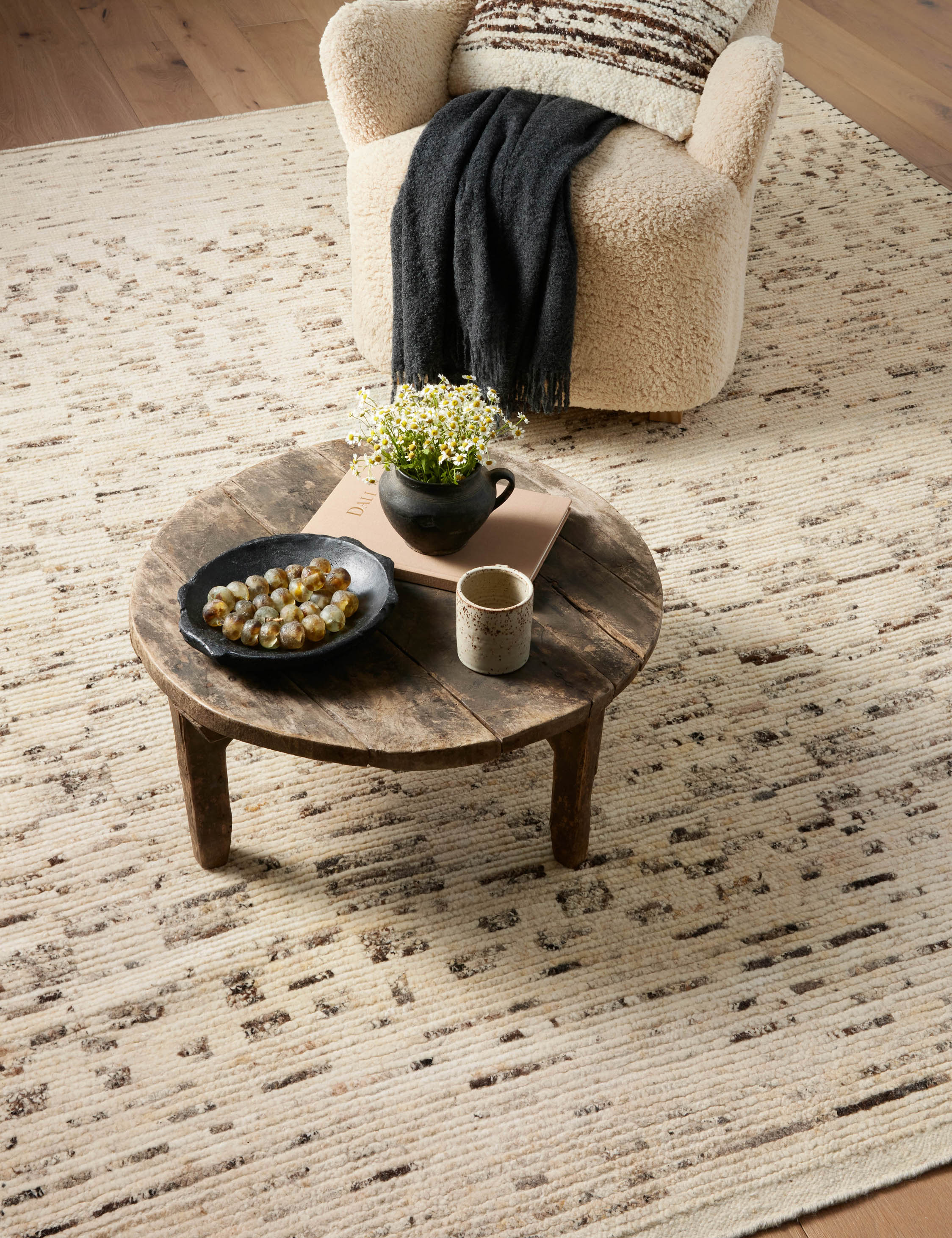 Briyana Hand Knotted Wool Rug by Amber Lewis x Loloi | Bohemian Chic Area Rug for Living Room, Bedroom & Home Decor | Soft & Durable Floor Covering