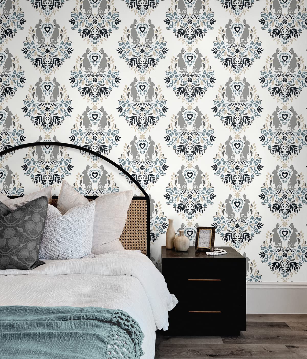 NextWall Spring Damask Peel and Stick Wallpaper - Self-Adhesive Removable Wallpaper for Bedroom, Living Room, Nursery, and Office Decor