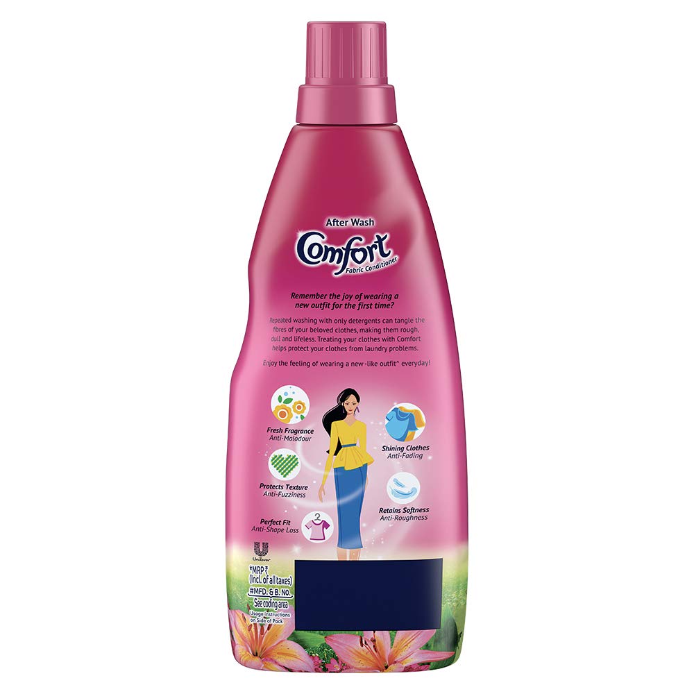 Lily Fresh Fabric Conditioner - 860ml for Long-Lasting Freshness & Softness | Ideal for Laundry, Clothes & Linens | All-Day Fragrance & Comfort After Wash