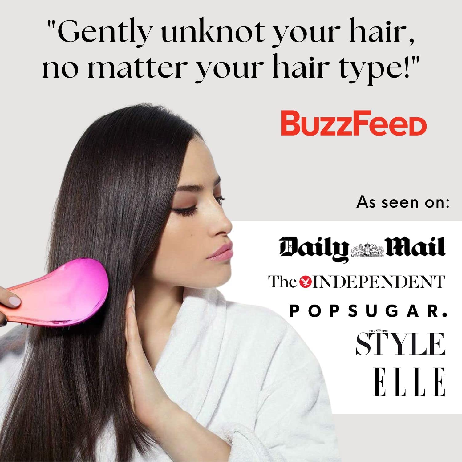 Lily England Detangling Hair Brush for Curly, Thick, Straight & Natural Hair - Gentle Hairbrush for Women, Kids & Toddlers with Flexible Bristles - Smooth Wet & Dry Hair Brush (Pink) - Perfect for Daily Hair Care, Styling & Pain-Free Detangling