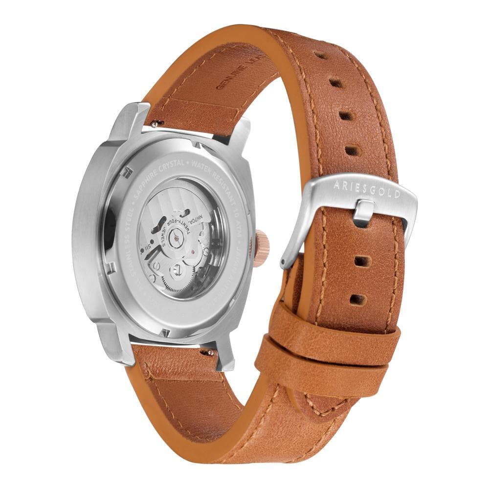 ARIES GOLD VANGUARD G 9025 SRG Men's Luxury Watch - Elegant Stainless Steel Timepiece for Business, Formal Occasions & Everyday Wear