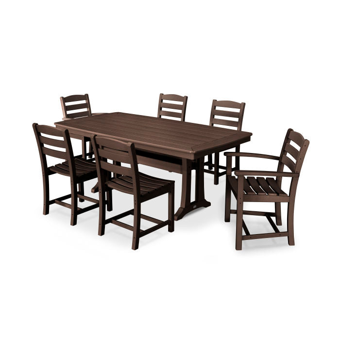 POLYWOOD La Casa 7-Piece Outdoor Dining Set - Durable All-Weather Patio Furniture for Backyard, Poolside & Garden Use
