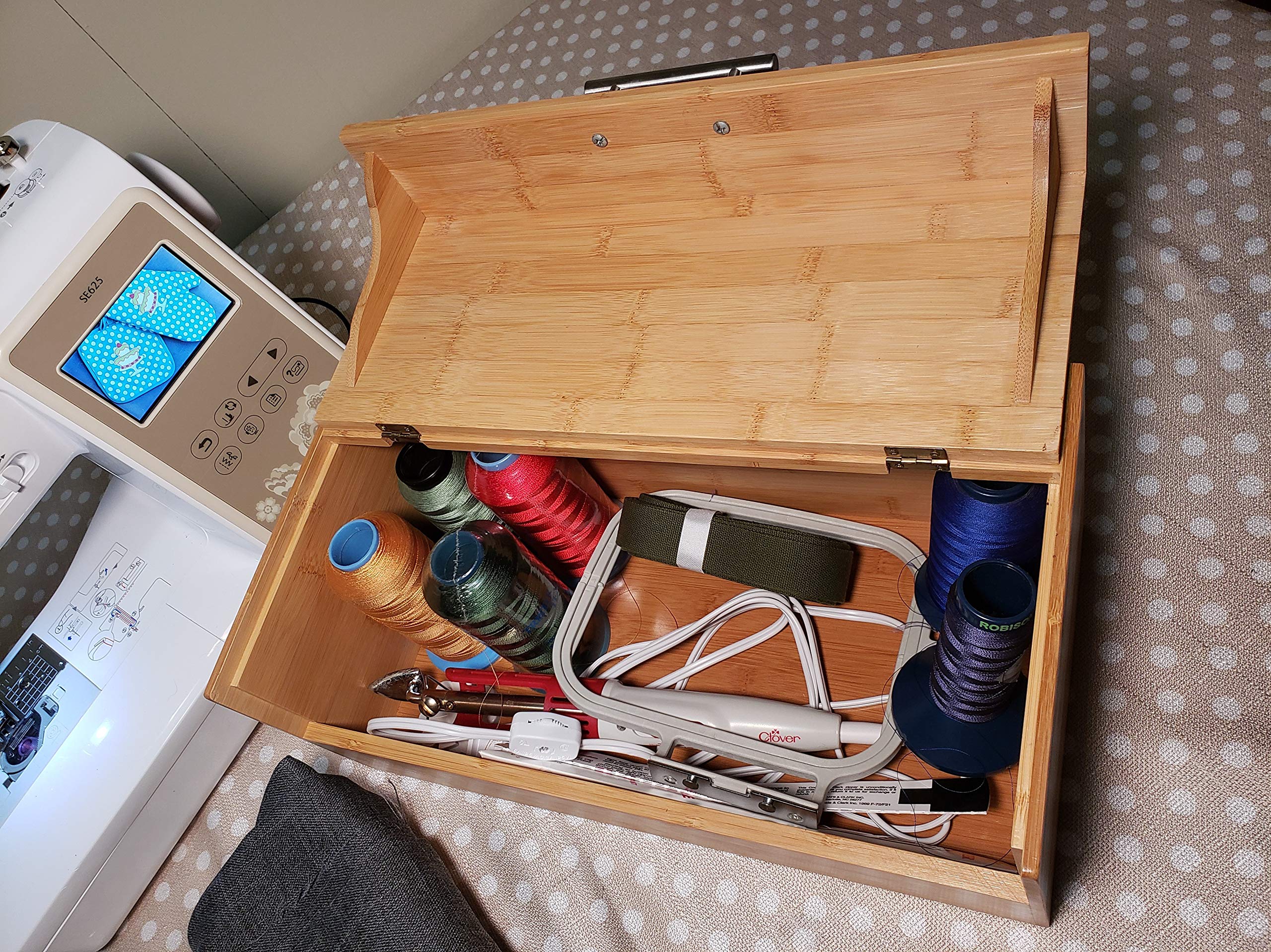 Natural Bamboo Wood Bread Storage Box with Hinged Lid & Handle - Large Kitchen Countertop Organizer for Bread, Pastries & Baked Goods - Perfect for Pantry, Bakery & Home Kitchen Organization