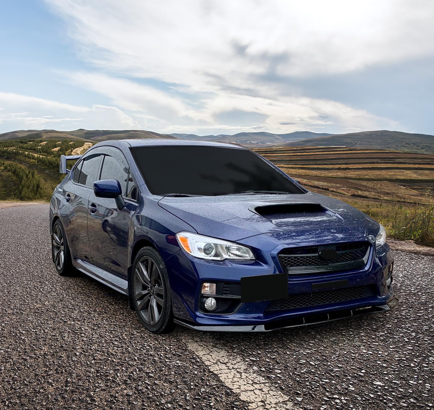 IKON MOTORSPORTS MP Style Front Bumper Lip Spoiler - Black ABS Body Kit Splitter Air Dam Chin Diffuser for 2015-2017 Subaru WRX & STI | Aggressive Styling & Enhanced Aerodynamics
