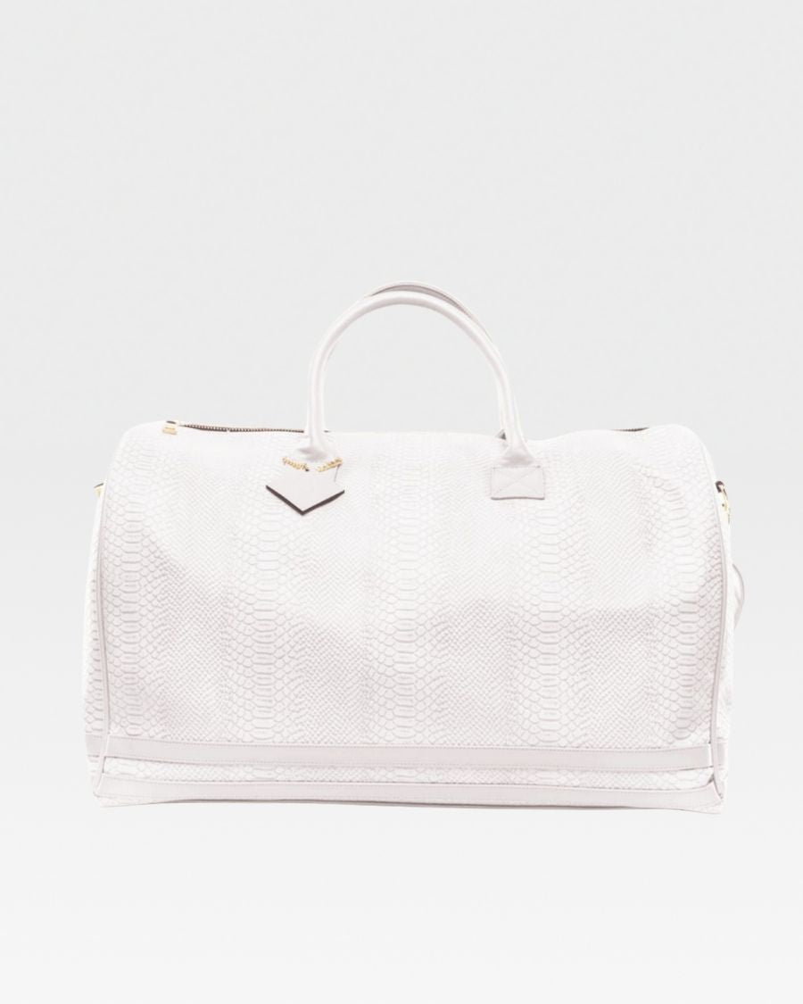 Apollo 1 White Duffle Bag - Waterproof Travel Gym Bag for Men & Women | Perfect for Workouts, Weekend Trips & Carry-On Luggage