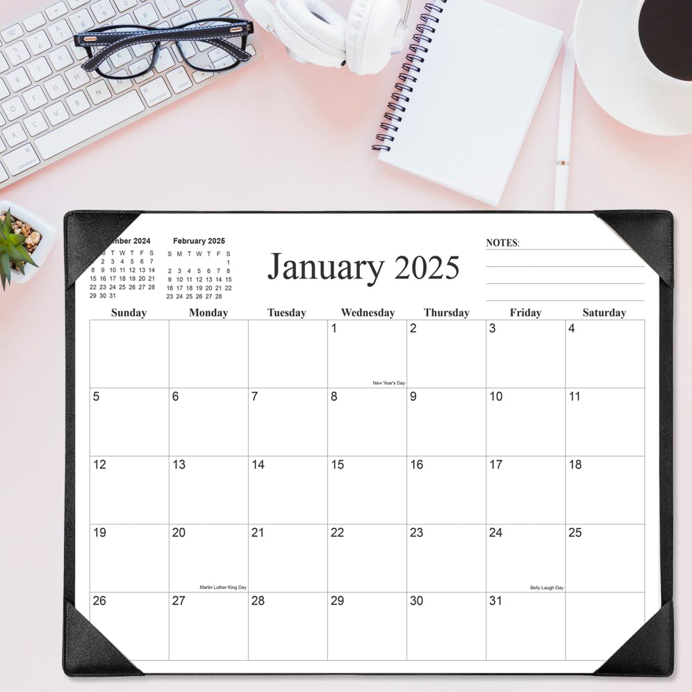 2025-2026 Large Desk Calendar with Desktop Mat - 15 Month Planner from April 2025 to June 2026 - 22