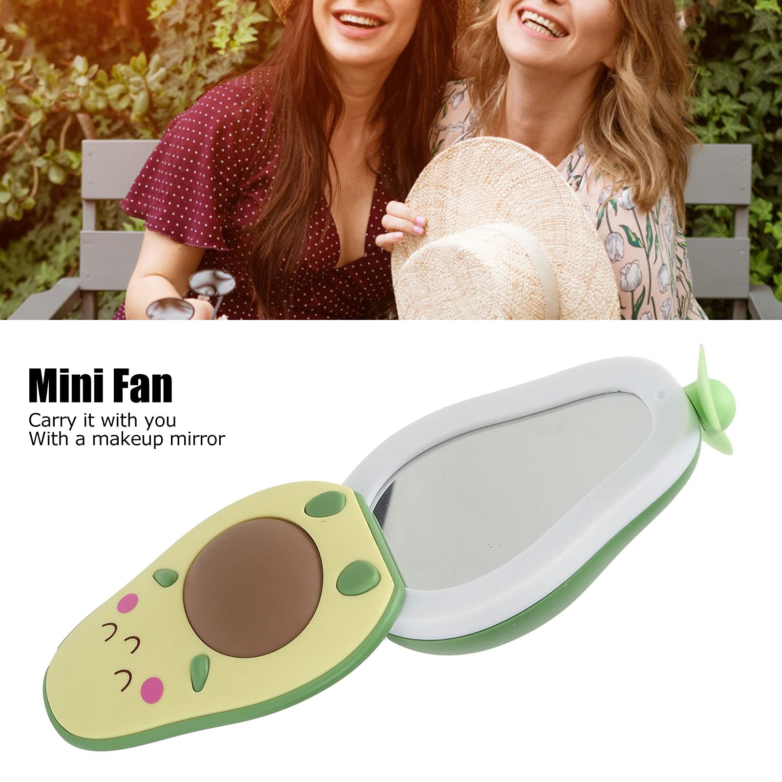 Mini Pocket Fan - Portable Electric Handheld Avocado Shaped Fan for Camping, Travel & Hiking - Cute Yellow Oil Fan for Outdoor Activities, Office & Home Use