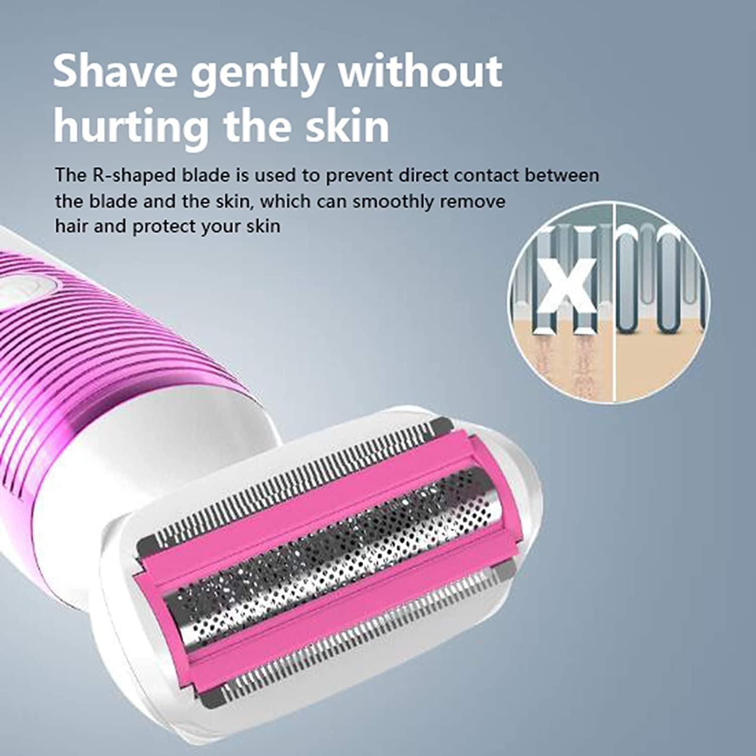 Best Electric Razor for Women - Rechargeable Wet & Dry Bikini Trimmer, Painless Hair Removal for Legs, Underarms & Body, Cordless with LED Light | Perfect for Travel, Gym & Everyday Smooth Skin Care