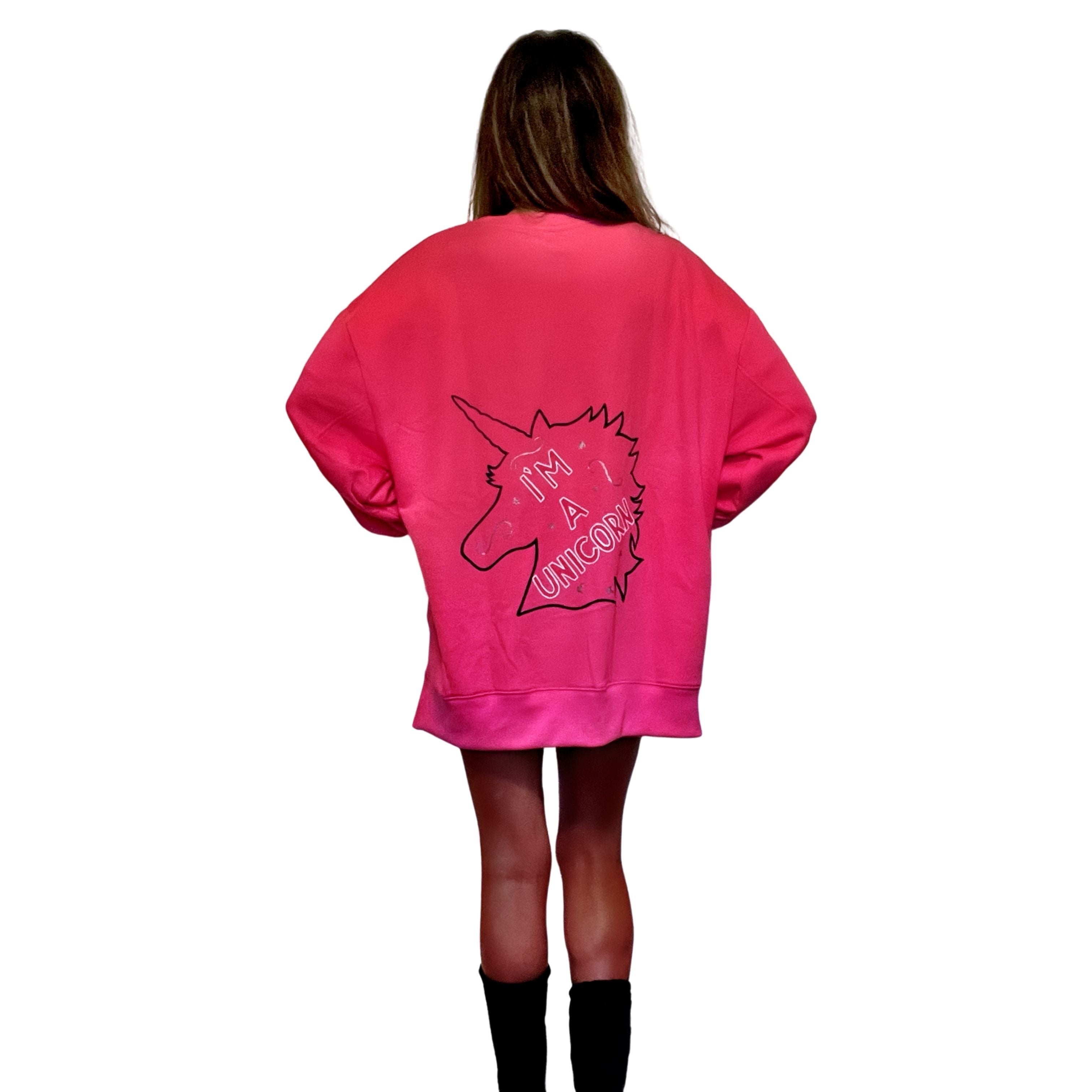 Im A Unicorn Painted Sweatshirt - Cute Graphic Pullover Hoodie for Women | Perfect for Casual Wear, Gifts & Unicorn Lovers