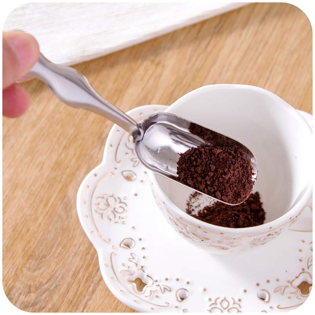 10 Pcs Mini Stainless Steel Candy Scoops - Perfect for Tea, Coffee, Ice Cream, Desserts & Sugar - Ideal for Home Kitchen, Buffet & Party Serving