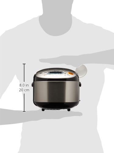 Zojirushi NS-LGC05XB 3-Cup Micom Rice Cooker & Warmer - Stainless Black | Perfect for Small Families & Meal Prep | Compact & Energy Efficient