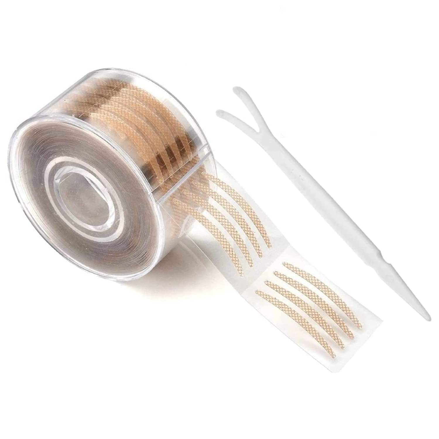 Metreno 600 Pcs Invisible Waterproof Double Eyelid Tape - Hooded Eyes Makeup Stickers with Fork Tool for Asian Monolid & Droopy Eyelids | Perfect for Natural Eye Makeup, Daily Use & Special Occasions