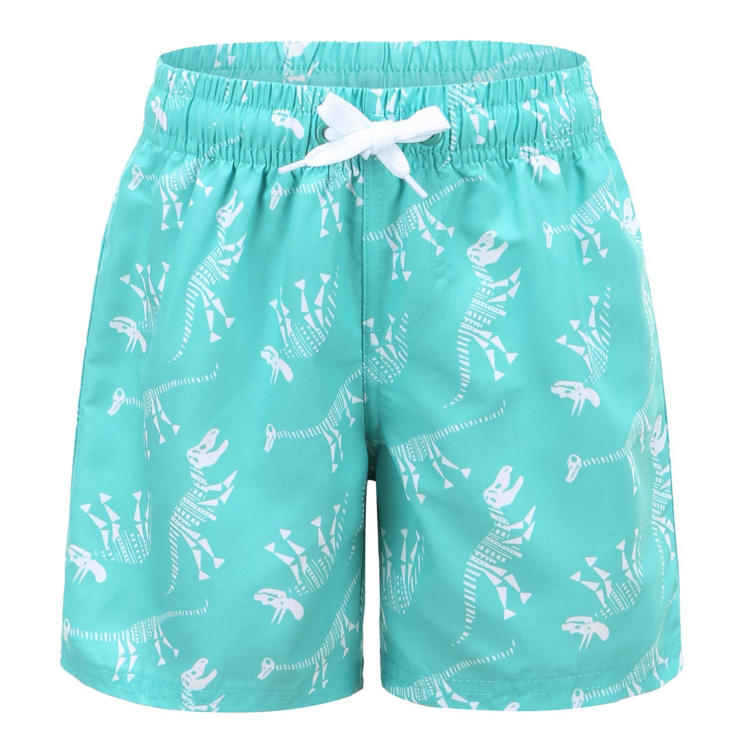 HowJoJo Boys' Dinosaur Swim Trunks - Quick Dry 3D Printed Swim Shorts with UPF 50+ Sun Protection - Perfect for Beach, Pool, and Summer Water Activities