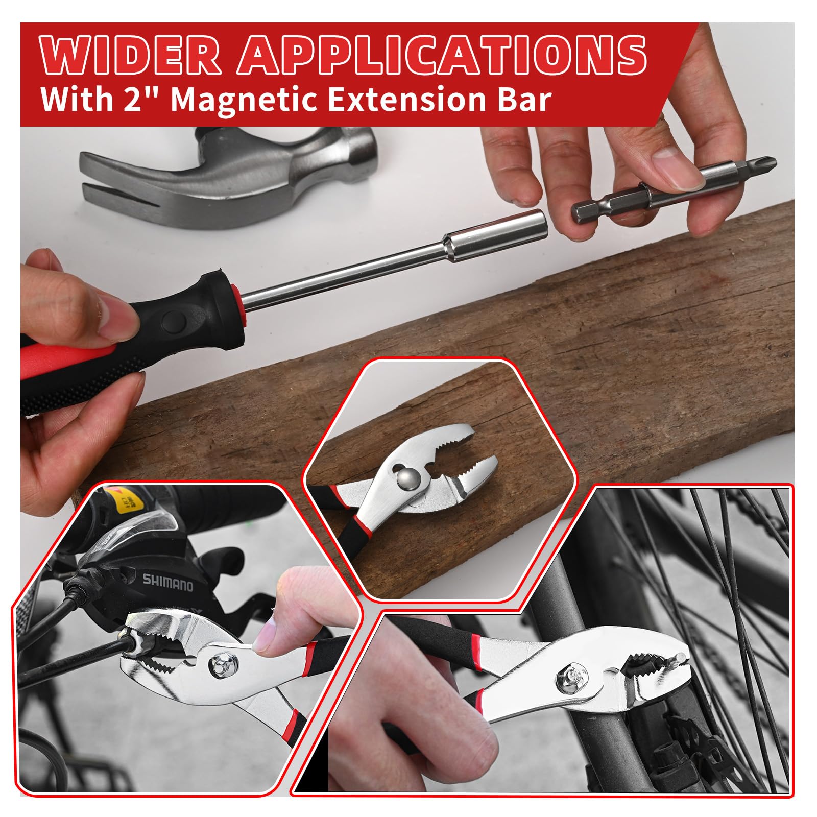 58-Piece Home Repair Tool Set with Plastic Toolbox - Essential Hand Tools for Household, Office & College Repairs - Perfect for Women & DIY Beginners - Great for Fixing Furniture, Electronics & Small Projects (Red)