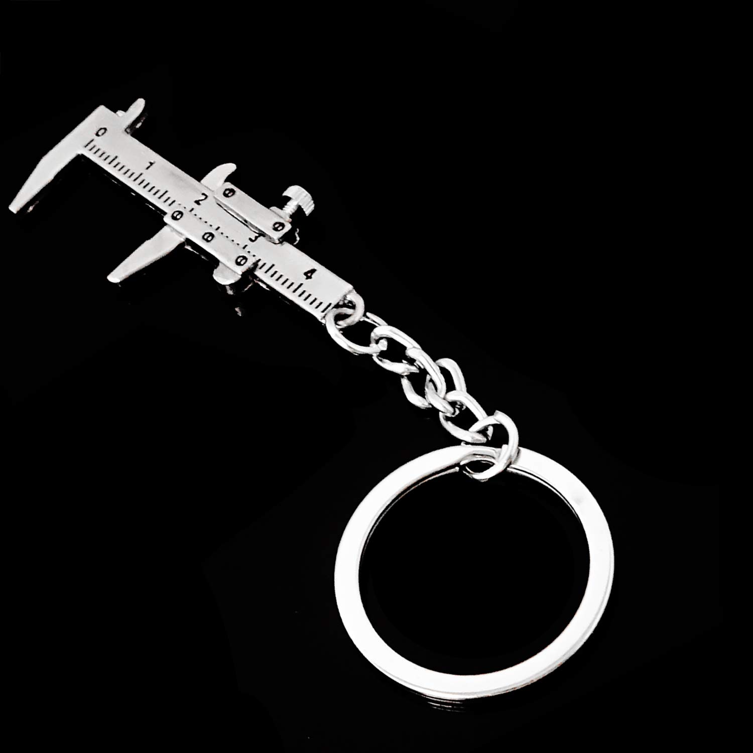 Honbay 2-Piece Mini Metal Movable Vernier Caliper Ruler Keychain Set - Precision Measuring Tool for DIY, Jewelry Making & Engineering | Perfect Gift for Men & Women
