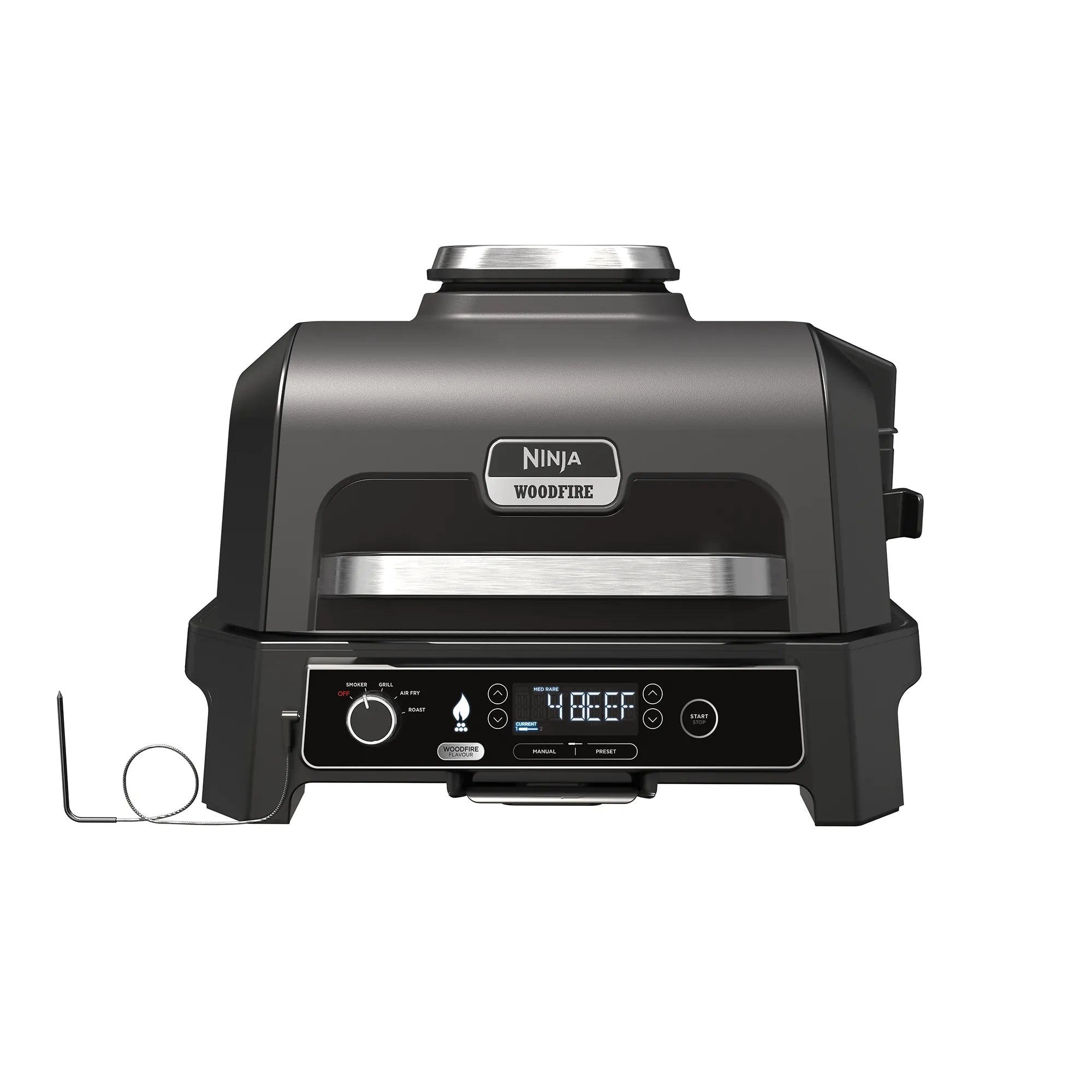 Ninja Woodfire Pro XL Outdoor Electric BBQ Grill & Smoker - Portable Grill for Backyard, Camping & Tailgating - Perfect for Smoking, Grilling & Roasting